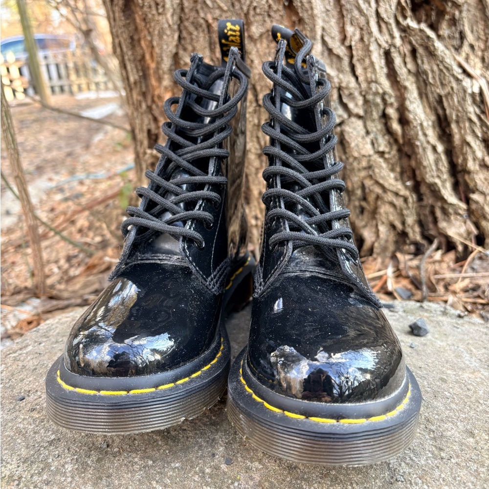 Dr. Martens 1460 Patent Lamper Black Boots Women’s 6 EU 37 AirWair Combat